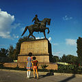 Monumentul lui Kotovski din Chișinău, în 1980.