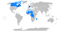 world map of French speaking countries