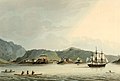 The Russian sloop of war Neva visits Kodiak, Alaska in 1805