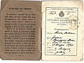 Passaporto per l'Austria 2.8.1910 valido tre anni