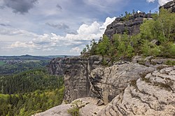 72. Platz: s.melzig mit Westseite der Schrammsteine im Nationalpark Sächsische Schweiz