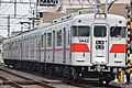 3号車に3000編成から編入した3500号車を組み込んだ後の3076編成