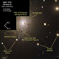 NGC 1275 - illustrazione delle caratteristiche dell'immagine