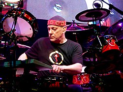 Neil Peart, Xcel Energy Centerissä, Saint Paulissa, Minnesotassa toukokuussa 2008.