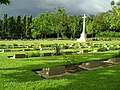 Image 4Chittagong War Cemetery is a Commonwealth War Graves Commission cemetery located at Dampara 22 kilometers north of the airport and 8 kilometers from the port. The burial area is surrounded by a large plantation. A tarmac lane leads from the entrance gate to the burial area which is entered through a metal gate flanked by two small brick chapels. Photo Credit: Hossain Toufique Iftekher