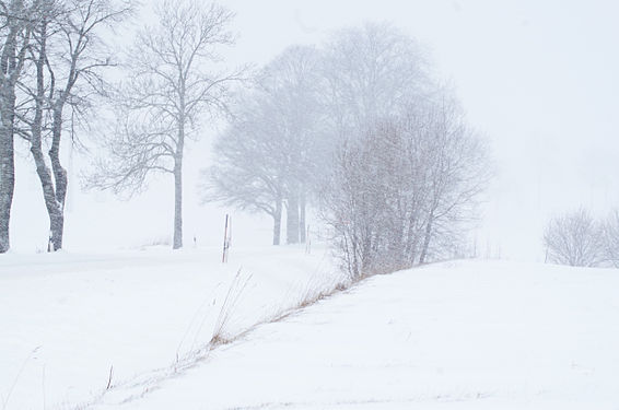 Schlecht Wetter Hauptstraße Crottendorf - Scheibenberg (Erzgebirge)