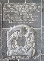 Gravestone with Dutch inscription