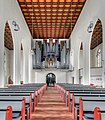 Innenraum der Mülheimer Petri-Kirche mit Blick auf die Orgel