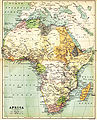 Carte de l'Afrique par John George Bartholomew (en), 1885