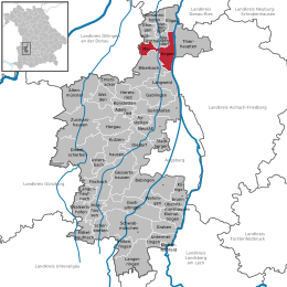 Meitingen - Localizazion