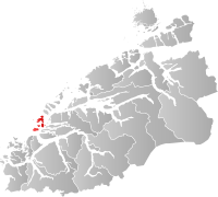 Kart som viser Giske kommune.