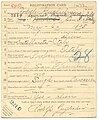 Rudolph Valentino's WW 1 draft card.