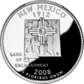 Image 23New Mexico state quarter, circulated in April 2008 (from New Mexico)