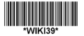 "*WIKI39*" encoded in Code 39