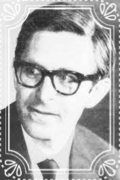 Black-and-white photographic portrait of Klaus Friedrich Roth