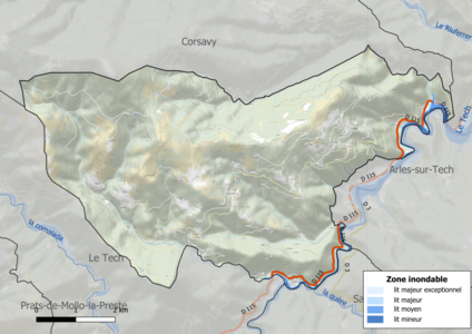 Carte des zones inondables.