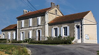 City hall of Courgeac, Charente, France, facade