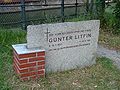 memorial stone for Günter Litfin, first person shot to death at the Berlin Wall in 1961; situated at former border crossing Invalidenstraße