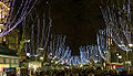 La Rambla mit Weihnachtsbeleuchtung