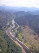 Uba River. Aerial view.