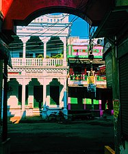 The lanes of Varanasi are bathed in a plethora of colours.