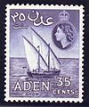 Image 26Queen Elizabeth II and Gulf of Aden at Yemen 35 cent Stamp. (from History of Yemen)