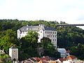 Vue aérienne du château.