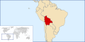 Location map for Bolivia