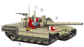 Positions of crewmembers in a russian T-72B3 MBT.