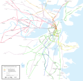 Map of Boston Horsecar Lines 1886