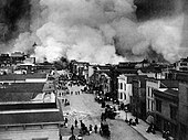 1906 San Fransisco depreminden bir görüntü