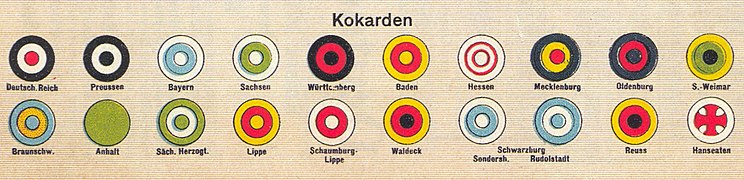 Reichs– und Länderkokarden der Deutschen Armee vor 1919