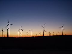 Wind park in north-eastern Germany