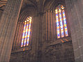 Stained-glass window with tracery