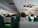 Interiören på en MD-82 från Alitalia.