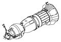 Figure 1-11. L2 (Lunar Orbit Module). At the front of the spacecraft (left) is the Aktiv unit of the lunar mission Kontakt docking system.