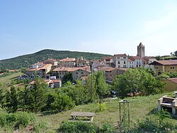 Skyline of Oms (Pyrénées-Orientales)