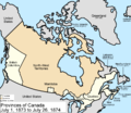 Le Canada, à l'entrée de l'Île-du-Prince-Édouard dans la Confédération en 1873.