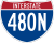 Interstate 480N marker