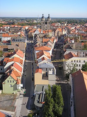 Zicht op het oude stadscentrum