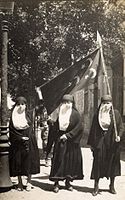 Egyptian women demonstrating during the revolution