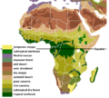 Vegetation in Africa, map