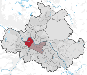 Lage des statistischen Stadtteils Friedrichstadt in Dresden