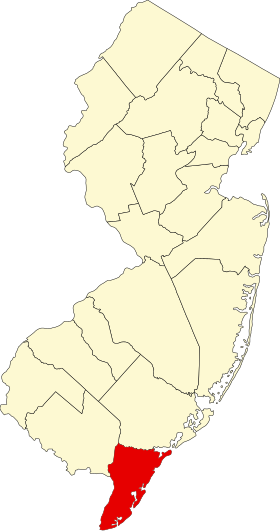 Localisation de Comté de Cape May(Cape May County)