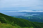 金北山から両津湾と加茂湖を眺める