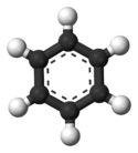 Benzene ball-and-stick model