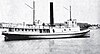 Clara Clarita, after her conversion to a passenger steamer, with two masts and a single tall slightly raked smokestack