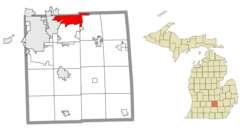 Location within Ingham County