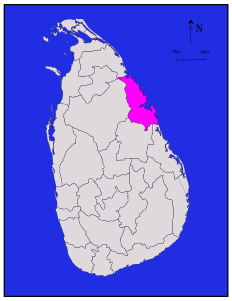 Distretto di Trincomalee – Localizzazione