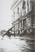 L'évacuation de la Bibliothèque nationale et universitaire de Strasbourg en vue de son transfert en Auvergne (septembre 1939-mars 1940) Image fixe : côté nord du bâtiment (rue Joffre) cliché BNU